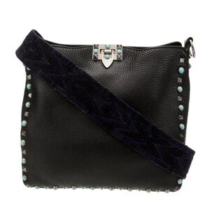 Valentino Garavani Rockstud Messenger Bag with Guitar Strap